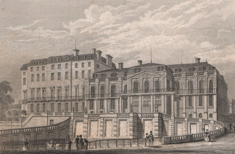 Palais de Saint-Cloud, vue du midi. Hauts-de-Seine. BICKNELL 1845 old print